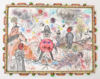 Roy De Forest Mixed Media Drawing - Sold for $11,875 on 02-06-2021 (Lot 334).jpg